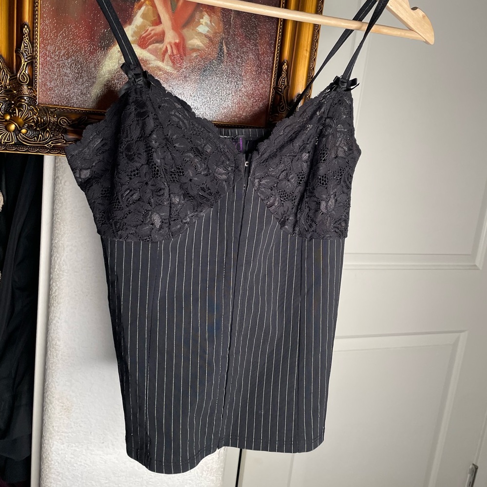 (SOLD) brand new VTG Morbid Threads Corset Cami Top